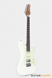 Crafter Guitars Charlotte S VVS RS OW, S-Style HSS Electric Guitar, Roasted Maple Neck/Rosewood Fingerboard, w/ Gig Bag - Olympic White