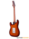 Crafter Guitars Charlotte S VVS RS TS, S-Style HSS Electric Guitar, Roasted Maple Neck/Rosewood Fingerboard, w/ Gig Bag - Tobacco Sunburst
