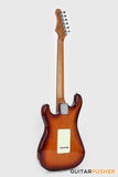 Crafter Guitars Charlotte S VVS RS TS, S-Style HSS Electric Guitar, Roasted Maple Neck/Rosewood Fingerboard, w/ Gig Bag - Tobacco Sunburst