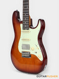 Crafter Guitars Charlotte S VVS RS TS, S-Style HSS Electric Guitar, Roasted Maple Neck/Rosewood Fingerboard, w/ Gig Bag - Tobacco Sunburst