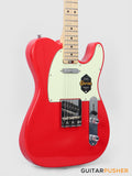 Crafter Guitars Charlotte T MP VR, T-Style Electric Guitar, Roasted Maple Neck/Roasted Maple Fingerboard, w/ Gig Bag - Vintage Red