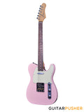 Crafter Guitars Charlotte T RS SP, T-Style Electric Guitar, Maple Neck/Rosewood Fingerboard, w/ Gig Bag - Seoul Pink