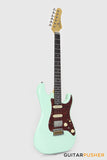 Crafter Guitars Crema S RS AG, S-Style HSS Electric Guitar, Maple Neck/Rosewood Fingerboard, w/ Gig Bag - Ara Green