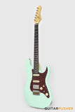 Crafter Guitars Crema S RS AG, S-Style HSS Electric Guitar, Maple Neck/Rosewood Fingerboard, w/ Gig Bag - Ara Green