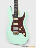 Crafter Guitars Crema S RS AG, S-Style HSS Electric Guitar, Maple Neck/Rosewood Fingerboard, w/ Gig Bag - Ara Green