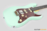 Crafter Guitars Crema S RS AG, S-Style HSS Electric Guitar, Maple Neck/Rosewood Fingerboard, w/ Gig Bag - Ara Green