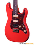 Crafter Guitars Crema S RS VR, S-Style HSS Electric Guitar, Maple Neck/Rosewood Fingerboard, w/ Gig Bag - Vintage Red