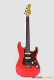 Crafter Guitars Crema S RS VR, S-Style HSS Electric Guitar, Maple Neck/Rosewood Fingerboard, w/ Gig Bag - Vintage Red