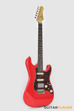 Crafter Guitars Crema S RS VR, S-Style HSS Electric Guitar, Maple Neck/Rosewood Fingerboard, w/ Gig Bag - Vintage Red