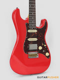 Crafter Guitars Crema S RS VR, S-Style HSS Electric Guitar, Maple Neck/Rosewood Fingerboard, w/ Gig Bag - Vintage Red