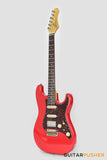 Crafter Guitars Crema S RS VR, S-Style HSS Electric Guitar, Maple Neck/Rosewood Fingerboard, w/ Gig Bag - Vintage Red