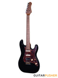 Crafter Guitars Crema S VVS MP CB, S-Style HSS Electric Guitar, Roasted Maple Neck/Roasted Maple Fingerboard, w/ Gig Bag - Cosmic Black