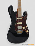 Crafter Guitars Crema S VVS MP CB, S-Style HSS Electric Guitar, Roasted Maple Neck/Roasted Maple Fingerboard, w/ Gig Bag - Cosmic Black