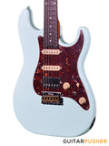 Crafter Guitars Crema S VVS RS DB, S-Style HSS Electric Guitar, Roasted Maple Neck/Rosewood Fingerboard, w/ Gig Bag - Day Blue