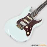 Crafter Guitars Crema S VVS RS DB, S-Style HSS Electric Guitar, Roasted Maple Neck/Rosewood Fingerboard, w/ Gig Bag - Day Blue