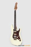 Crafter Guitars Crema S VVS RS MW, S-Style HSS Electric Guitar, Roasted Maple Neck/Rosewood Fingerboard, w/ Gig Bag - Malty White