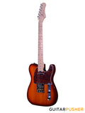 Crafter Guitars Crema T MP TS, T-Style Electric Guitar, Maple Neck/Maple Fingerboard, w/ Gig Bag - Tobacco Sunburst