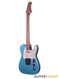 Crafter Guitars Modern Seoul 60's T VVS MP LPB, T-Style Electric Guitar, Roasted Maple Neck/Roasted Maple Fingerboard, w/ Gig Bag - Lake Placid Blue
