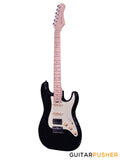 Crafter Guitars Modern Seoul S MP CB, S-Style HSS Electric Guitar, Maple Neck/Maple Fingerboard, w/ Gig Bag - Cosmic Black