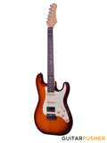 Crafter Guitars Modern Seoul S RS TS, S-Style HSS Electric Guitar, Maple Neck/Rosewood Fingerboard, w/ Gig Bag - Tobacco Sunburst