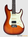 Crafter Guitars Modern Seoul S RS TS, S-Style HSS Electric Guitar, Maple Neck/Rosewood Fingerboard, w/ Gig Bag - Tobacco Sunburst