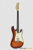 Crafter Guitars Modern Seoul S RS TS, S-Style HSS Electric Guitar, Maple Neck/Rosewood Fingerboard, w/ Gig Bag - Tobacco Sunburst