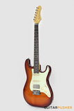 Crafter Guitars Modern Seoul S RS TS, S-Style HSS Electric Guitar, Maple Neck/Rosewood Fingerboard, w/ Gig Bag - Tobacco Sunburst