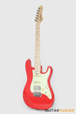 Crafter Guitars Modern Sera S MP VR, S-Style Electric Guitar, Maple Neck/Maple Fingerboard, w/ Gig Bag - Vintage Red