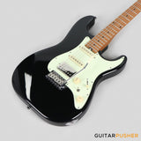Crafter Guitars Modern Sera S VVS MP CB, S-Style Electric Guitar, Roasted Maple Neck/Roasted Maple Fingerboard, w/ Gig Bag - Cosmic Black