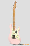 Crafter Guitars Modern Sera S VVS MP SP, S-Style Electric Guitar, Roasted Maple Neck/Roasted Maple Fingerboard, w/ Gig Bag - Seoul Pink