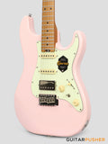 Crafter Guitars Modern Sera S VVS MP SP, S-Style Electric Guitar, Roasted Maple Neck/Roasted Maple Fingerboard, w/ Gig Bag - Seoul Pink