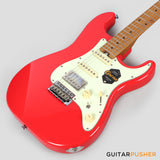 Crafter Guitars Modern Sera S VVS MP VR, S-Style Electric Guitar, Roasted Maple Neck/Roasted Maple Fingerboard, w/ Gig Bag - Vintage Red