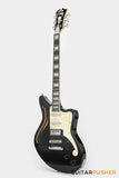 D'Angelico Premier Bedford SH Offset Electric Guitar (Black Flake)