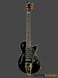 Duesenberg Guitars Starplayer TV Custom Semi-Hollow Singlecut Electric Guitar (Black) w/ Hard Case