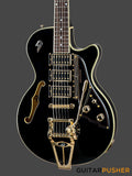 Duesenberg Guitars Starplayer TV Custom Semi-Hollow Singlecut Electric Guitar (Black) w/ Hard Case