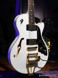 Duesenberg Guitars Starplayer TV Velvet Series Electric Guitar (Matte White Velvet) w/ Hard Case