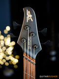 Dingwall D-Roc Standard 4-String Fanned Fret Bass - Gloss Metalflake Aquamarine