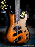 Dingwall SP1 5-String Fanned Fret Bass - Gloss Vintageburst w/ Matte Coco Gold Pickguard