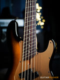 Dingwall SP1 5-String Fanned Fret Bass - Gloss Vintageburst w/ Matte Coco Gold Pickguard