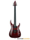 Edwards E-HR-145NT/QM Modern Electric Guitar - Black Cherry