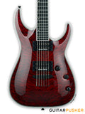 Edwards E-HR-145NT/QM Modern Electric Guitar - Black Cherry
