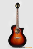 Elegee Adarna Solid Sitka Spruce Top Grand Auditorium Acoustic-Electric Guitar with Dual Pickup System - Sunburst