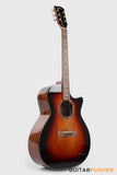 Elegee Adarna Solid Sitka Spruce Top Grand Auditorium Acoustic-Electric Guitar with Dual Pickup System - Sunburst