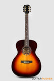 Elegee Katala Solid Sitka Spruce Top  OM Acoustic-Electric Guitar with Dual Pickup System - Honeyburst