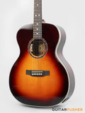 Elegee Katala Solid Sitka Spruce Top  OM Acoustic-Electric Guitar with Dual Pickup System - Honeyburst