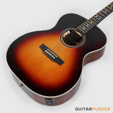 Elegee Katala Solid Sitka Spruce Top  OM Acoustic-Electric Guitar with Dual Pickup System - Honeyburst
