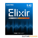 Elixir Electric Nickel Plated Steel Standard Gauge Electric Guitar Strings with NANOWEB Coating