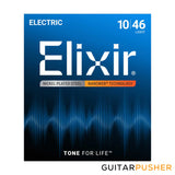 Elixir Electric Nickel Plated Steel Standard Gauge Electric Guitar Strings with NANOWEB Coating