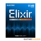 Elixir Electric Nickel Plated Steel Special Gauge Electric Guitar Strings with NANOWEB Coating
