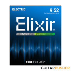 Elixir Electric Nickel Plated Steel Standard Gauge 7-String Electric Guitar Strings with OPTIWEB Coating